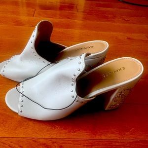 Express Heeled Open Toe Clogs